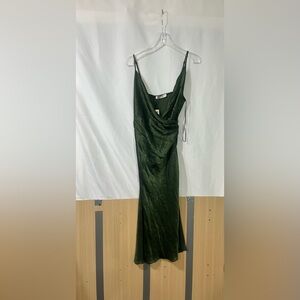 Zara Strapless Dark Green Dress